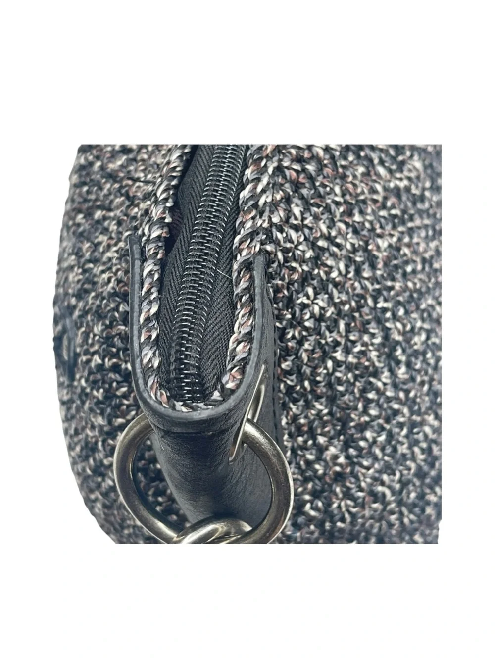new The Sak ᯾ Indio Small Crochet Tote Handbag Bag ᯾ Urban Static Charcoal Knit